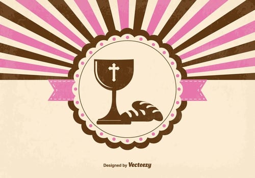 Retro Style Eucharist Illustration vector