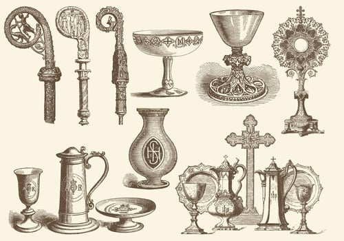 Eucharist And Liturgical Items vector