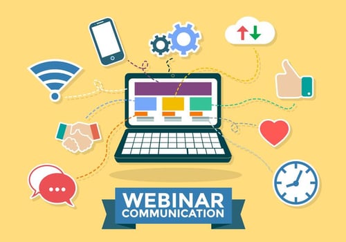 Webinar Communication Infographic Vector