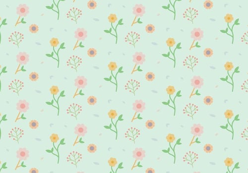 Flowers Pastel Pattern vector