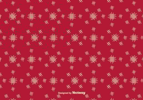Vector Red Background With Simple Crosshatch Elements