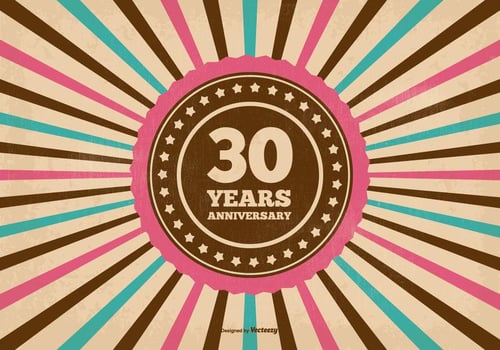 30 Year Anniversary Illustration vector