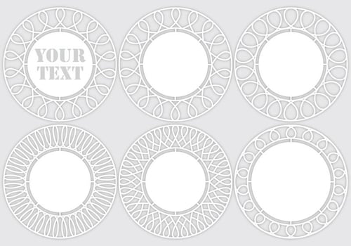 Laser Cut Templates vector