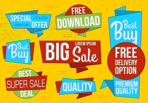 Free Origami Vector Label Set