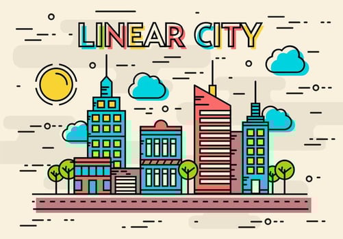 Free Linear City Vector