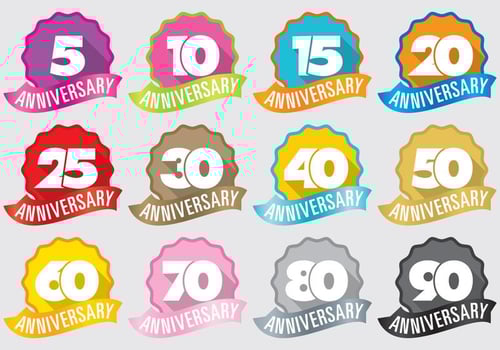 Anniversary Badges vector