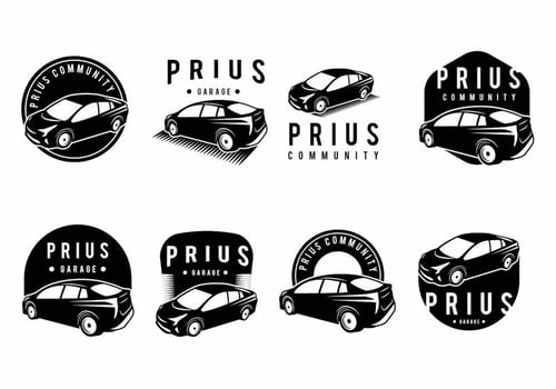 Prius Badge Set vector