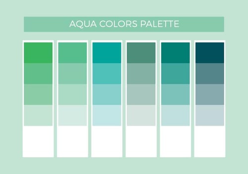 Aqua Colors Vector Palette