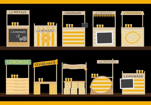 Lemonade Stand Custom Design vector