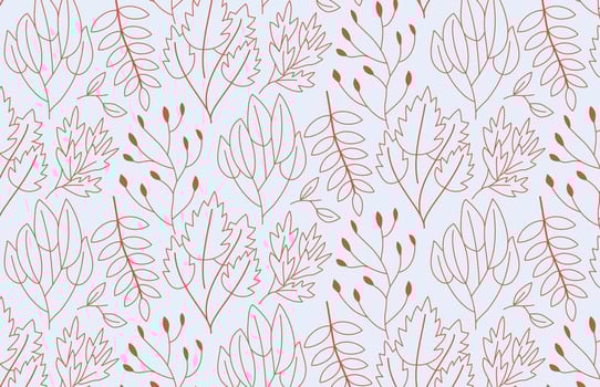 Outline Plants Pattern vector