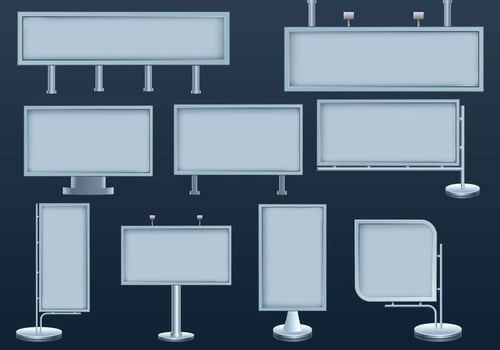Trend billboards hoardings places for advertisement vector