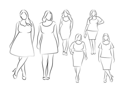 Hand Drawn Outline Fashion Illustration vector