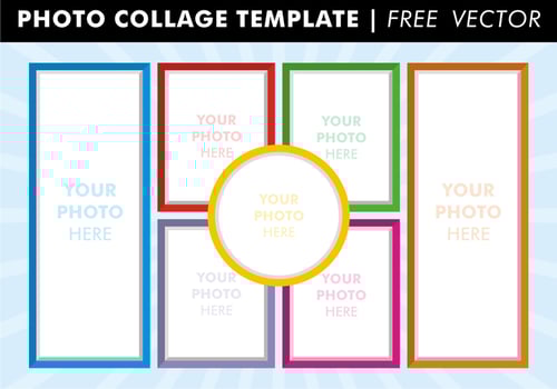 Photo Collage Templates Vector