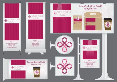 Gourmet Food Banners vector