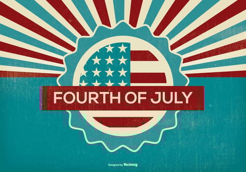 Retro Fourth of July Illustration vector