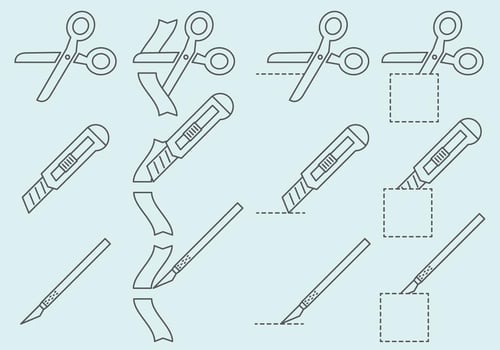 Cutting Icons vector