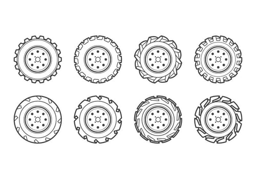 Free Tractor Tire Icon Vector