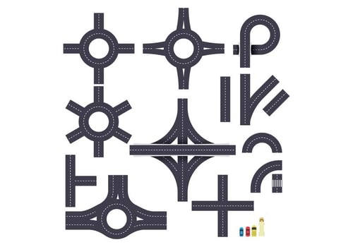Free Roundabout and Junction Road Vector