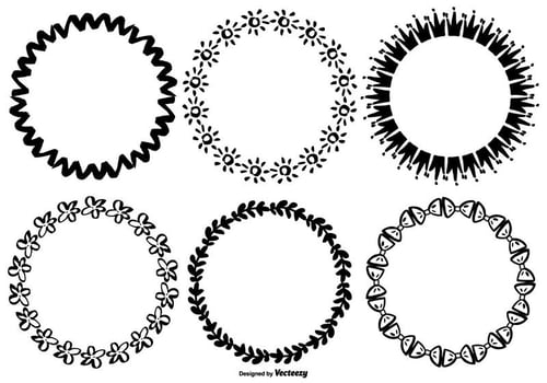 Hand Drawn Style Frames vector