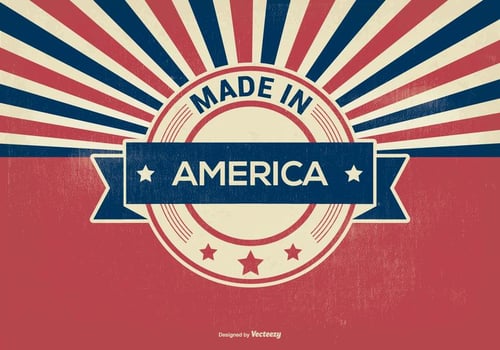 Retro Style Made in America Illustration vector