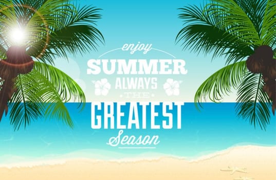 Beach Theme Vector Illustration