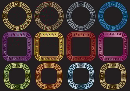 Circular Greek Keys vector