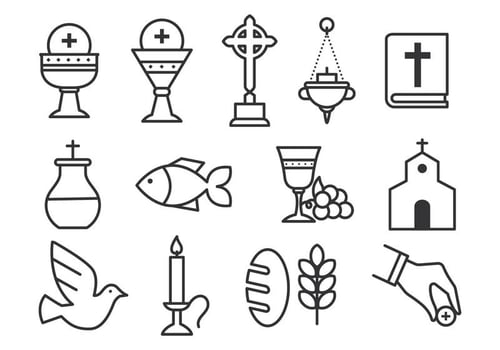 Free Sacraments Icon Set vector