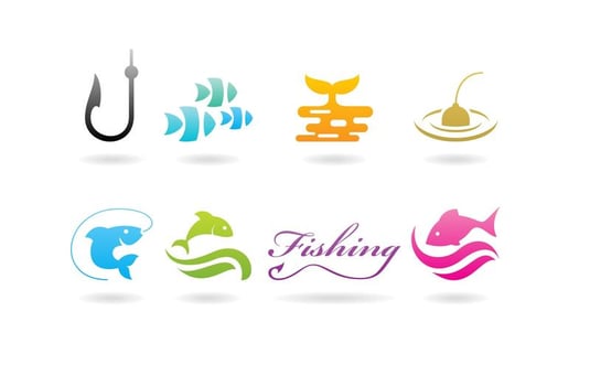 Pike Fishing Logos vector