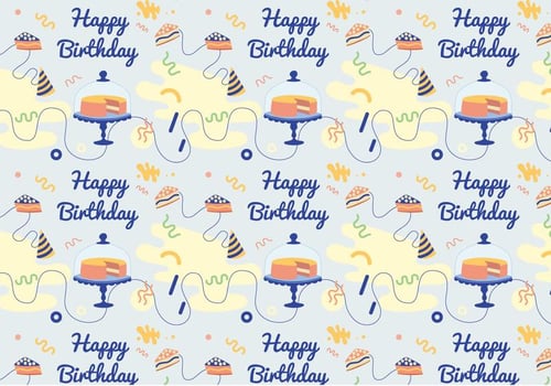 Vector Birthday Pattern
