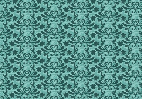 Free Vector Teal Western Flourish Pattern