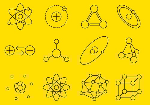 Atom Line Icons vector