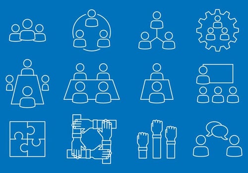 Working Together Icons vector