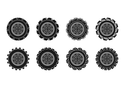 Free Tractor Tire Icon Vector
