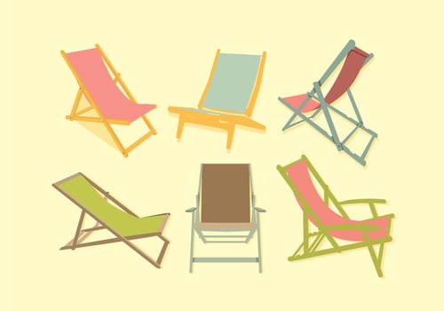 Colorful Deck Chair Vector