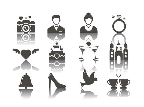 Wedding Icons Vector