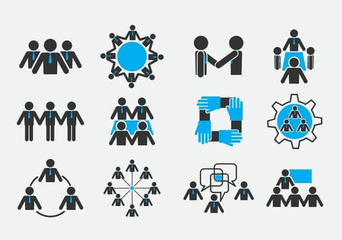 Working Together Icons vector