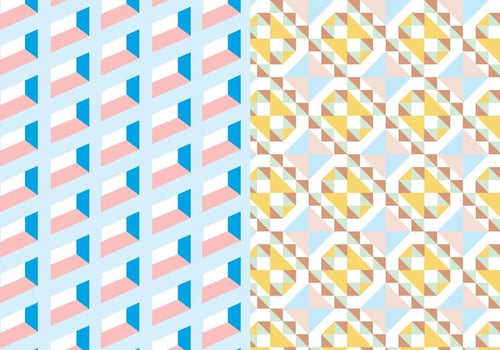 Pastel Square Geometric Pattern vector