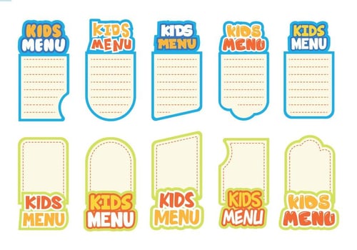 Free Kids Menu Vector