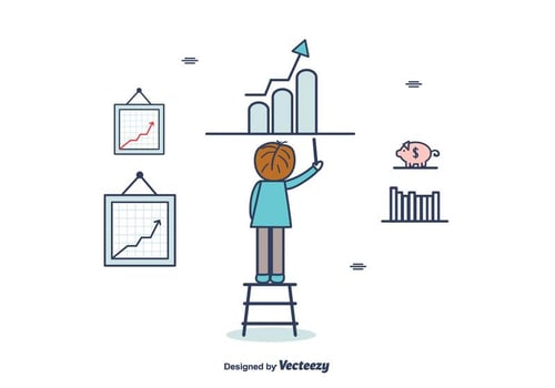 Growing Up Concept Vector Background