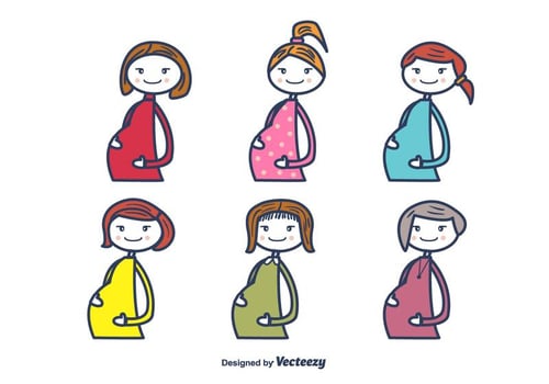 Pregnant Moms Vector