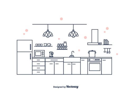 Kitchen Interior Vector