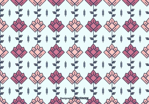 Geometrical Flowers Pattern vector
