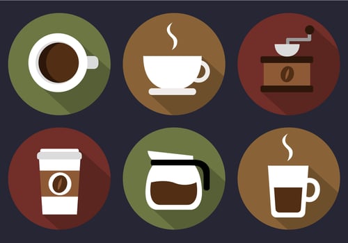Gratis kaffe vektor