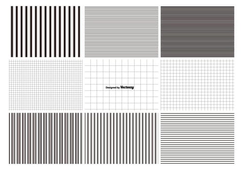 Lines and Grids Pattern Set vector