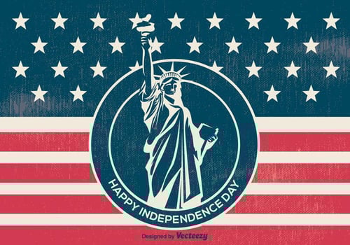 Retro Style Independence Day Illustration vector