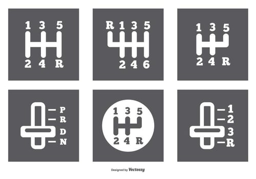Gearbox Icon Set vector