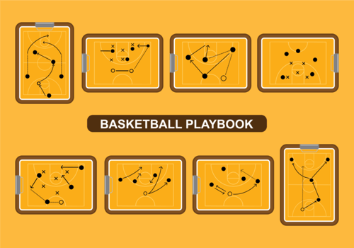 Basketball Playbook Vector