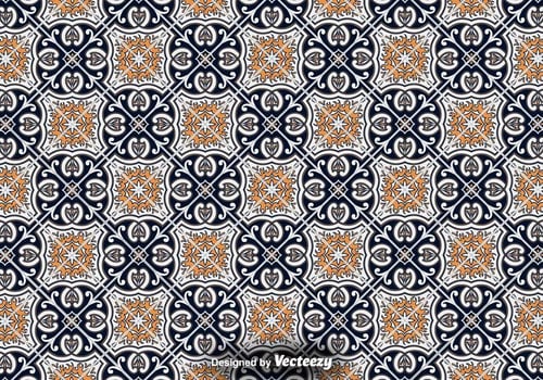 Tile Floor - Ornamental Vector Pattern