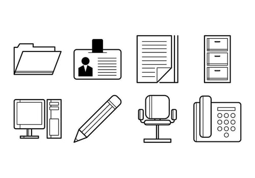 Free Office Stuff Icon Vector