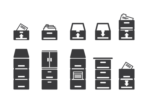 File Cabinet Icons vector